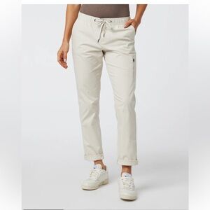 Vuori Women’s Ripstop Pant Size Large Cream DuraTerra Slim Fit